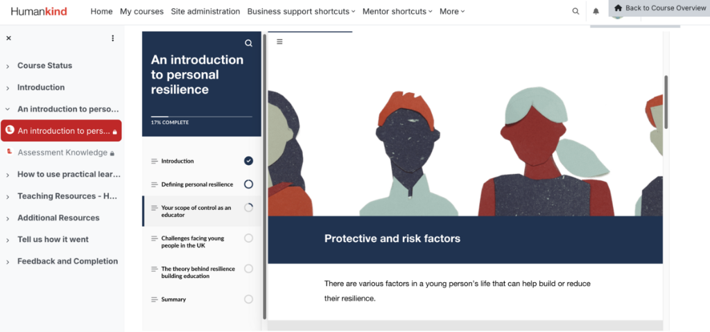 Interactive Resilience Factors