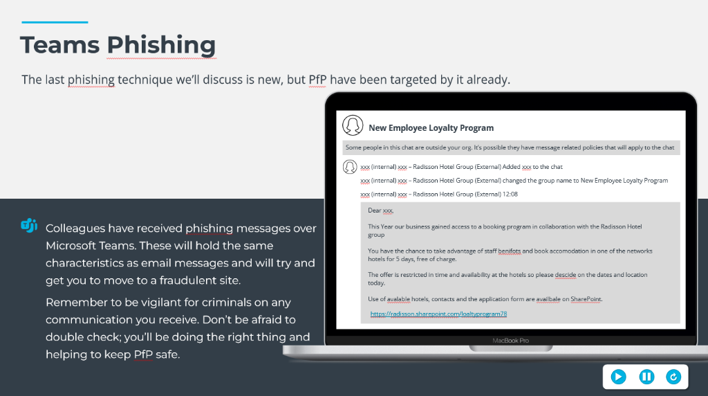 Microsoft Teams Phishing Simulation